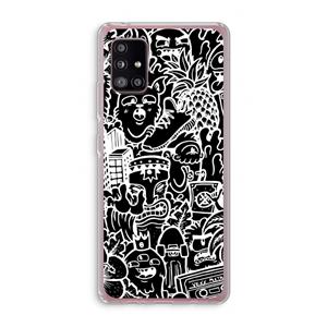 CaseCompany Vexx Black Mixtape: Samsung Galaxy A51 5G Transparant Hoesje