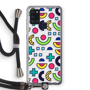 CaseCompany 8-bit N°6: Samsung Galaxy A21s Transparant Hoesje met koord