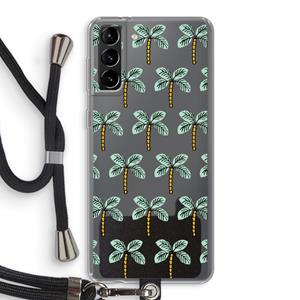 CaseCompany Paradise: Samsung Galaxy S21 Plus Transparant Hoesje met koord