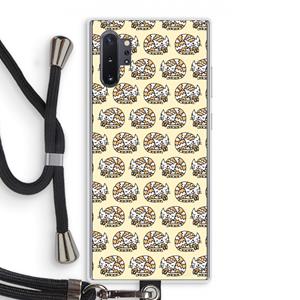 CaseCompany Slapende poes: Samsung Galaxy Note 10 Plus Transparant Hoesje met koord