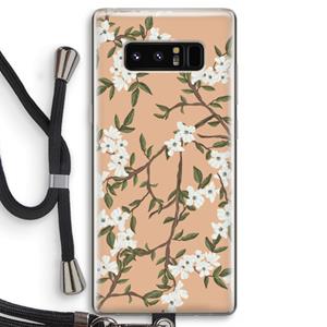 CaseCompany Blossoming spring: Samsung Galaxy Note 8 Transparant Hoesje met koord