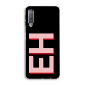 CaseCompany Monogram: Samsung Galaxy A7 (2018) Transparant Hoesje