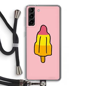 CaseCompany Raketijsje: Samsung Galaxy S21 Plus Transparant Hoesje met koord