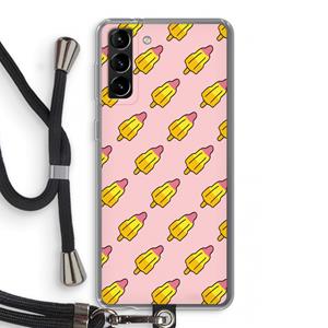 CaseCompany Waterijsjes: Samsung Galaxy S21 Plus Transparant Hoesje met koord