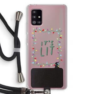 CaseCompany It's Lit: Samsung Galaxy A51 5G Transparant Hoesje met koord