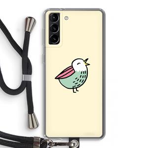 CaseCompany Birdy: Samsung Galaxy S21 Plus Transparant Hoesje met koord