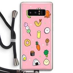 CaseCompany Happy bento friends: Samsung Galaxy Note 8 Transparant Hoesje met koord