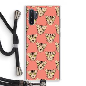 CaseCompany Tijger: Samsung Galaxy Note 10 Plus Transparant Hoesje met koord