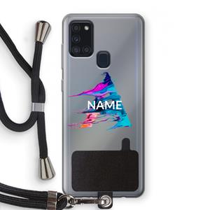 CaseCompany Abstract Spectrum: Samsung Galaxy A21s Transparant Hoesje met koord
