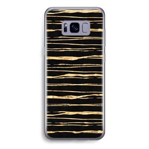 CaseCompany Gouden strepen: Samsung Galaxy S8 Transparant Hoesje