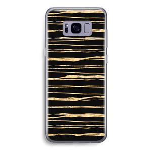 CaseCompany Gouden strepen: Samsung Galaxy S8 Transparant Hoesje