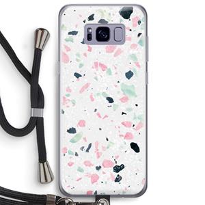 CaseCompany Terrazzo N°3: Samsung Galaxy S8 Plus Transparant Hoesje met koord