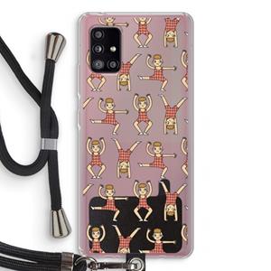 CaseCompany Gymboys: Samsung Galaxy A51 5G Transparant Hoesje met koord