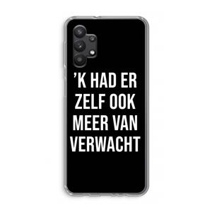 CaseCompany Meer verwacht - Zwart: Samsung Galaxy A32 5G Transparant Hoesje