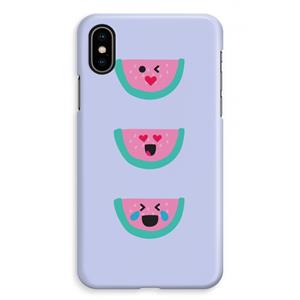 CaseCompany Smiley watermeloen: iPhone XS Max Volledig Geprint Hoesje