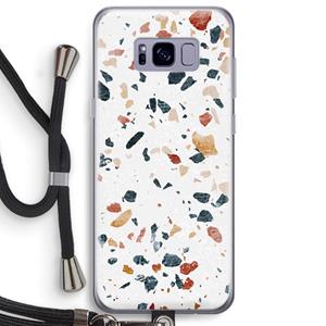 CaseCompany Terrazzo N°4: Samsung Galaxy S8 Plus Transparant Hoesje met koord