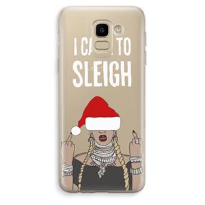 CaseCompany Came To Sleigh: Samsung Galaxy J6 (2018) Transparant Hoesje