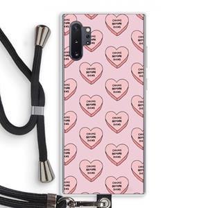 CaseCompany Chicks before dicks: Samsung Galaxy Note 10 Plus Transparant Hoesje met koord