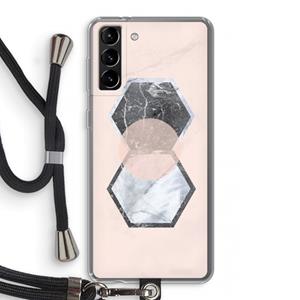 CaseCompany Creatieve toets: Samsung Galaxy S21 Plus Transparant Hoesje met koord