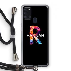 CaseCompany Abstract Spectrum: Samsung Galaxy A21s Transparant Hoesje met koord