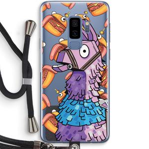 CaseCompany Loot Burger: Samsung Galaxy S9 Plus Transparant Hoesje met koord