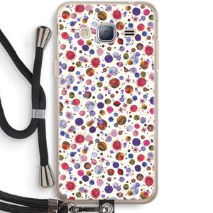 CaseCompany Planets Space: Samsung Galaxy J3 (2016) Transparant Hoesje met koord