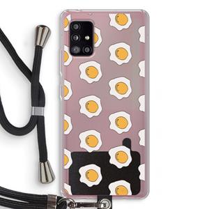 CaseCompany Bacon to my eggs #1: Samsung Galaxy A51 5G Transparant Hoesje met koord