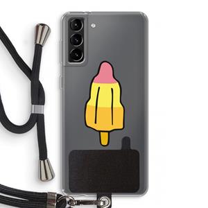 CaseCompany Raketijsje: Samsung Galaxy S21 Plus Transparant Hoesje met koord