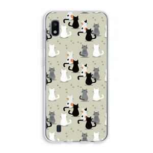 CaseCompany Katten: Samsung Galaxy A10 Transparant Hoesje