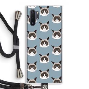 CaseCompany It's a Purrr Case: Samsung Galaxy Note 10 Plus Transparant Hoesje met koord