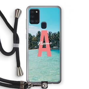 CaseCompany Pacific Dream: Samsung Galaxy A21s Transparant Hoesje met koord