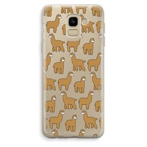 CaseCompany Alpacas: Samsung Galaxy J6 (2018) Transparant Hoesje