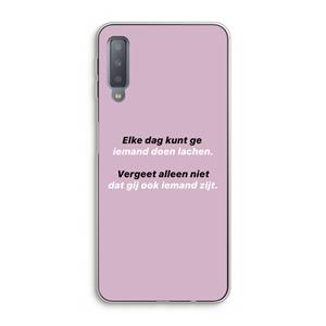 CaseCompany gij zijt ook iemand: Samsung Galaxy A7 (2018) Transparant Hoesje