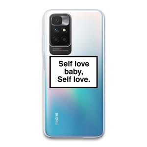 CaseCompany Self love: Xiaomi Redmi 10 Transparant Hoesje