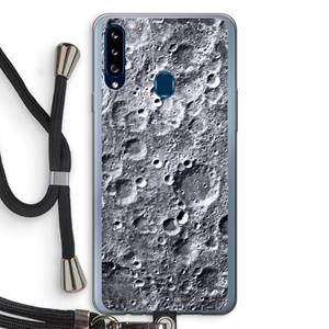 CaseCompany Maanlandschap: Samsung Galaxy A20s Transparant Hoesje met koord