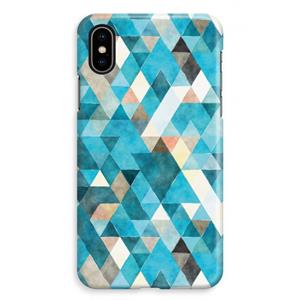 CaseCompany Gekleurde driehoekjes blauw: iPhone XS Max Volledig Geprint Hoesje