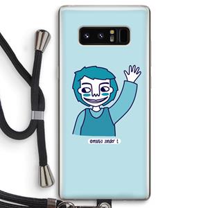 CaseCompany Zwaai: Samsung Galaxy Note 8 Transparant Hoesje met koord