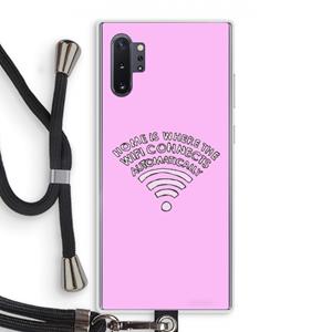 CaseCompany Home Is Where The Wifi Is: Samsung Galaxy Note 10 Plus Transparant Hoesje met koord