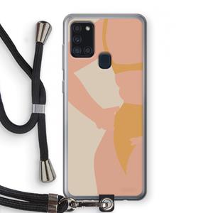 CaseCompany Bikini body: Samsung Galaxy A21s Transparant Hoesje met koord