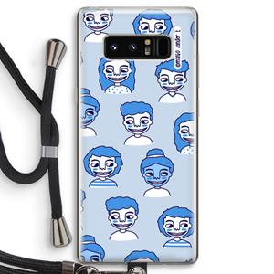 CaseCompany Gezichtjes: Samsung Galaxy Note 8 Transparant Hoesje met koord