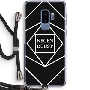 CaseCompany Negenduust geometrisch: Samsung Galaxy S9 Plus Transparant Hoesje met koord