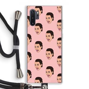 CaseCompany Ugly Cry Call: Samsung Galaxy Note 10 Plus Transparant Hoesje met koord