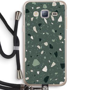 CaseCompany Terrazzo N°19: Samsung Galaxy J3 (2016) Transparant Hoesje met koord