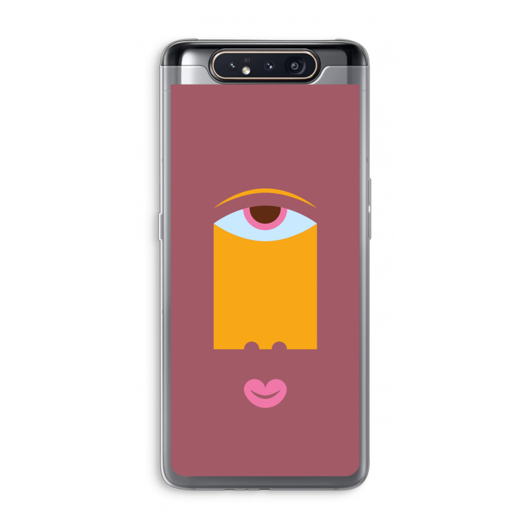 CaseCompany Mono V: Samsung Galaxy A80 Transparant Hoesje