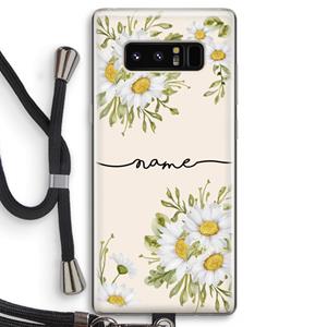 CaseCompany Daisies: Samsung Galaxy Note 8 Transparant Hoesje met koord