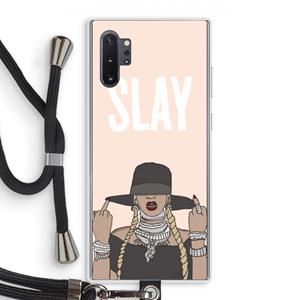 CaseCompany Slay All Day: Samsung Galaxy Note 10 Plus Transparant Hoesje met koord