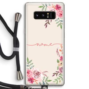 CaseCompany Rozen: Samsung Galaxy Note 8 Transparant Hoesje met koord