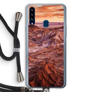 CaseCompany Mars: Samsung Galaxy A20s Transparant Hoesje met koord