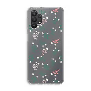 CaseCompany Small white flowers: Samsung Galaxy A32 5G Transparant Hoesje