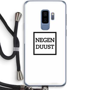 CaseCompany Negenduust vierkant: Samsung Galaxy S9 Plus Transparant Hoesje met koord